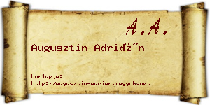 Augusztin Adrián névjegykártya