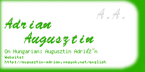 adrian augusztin business card